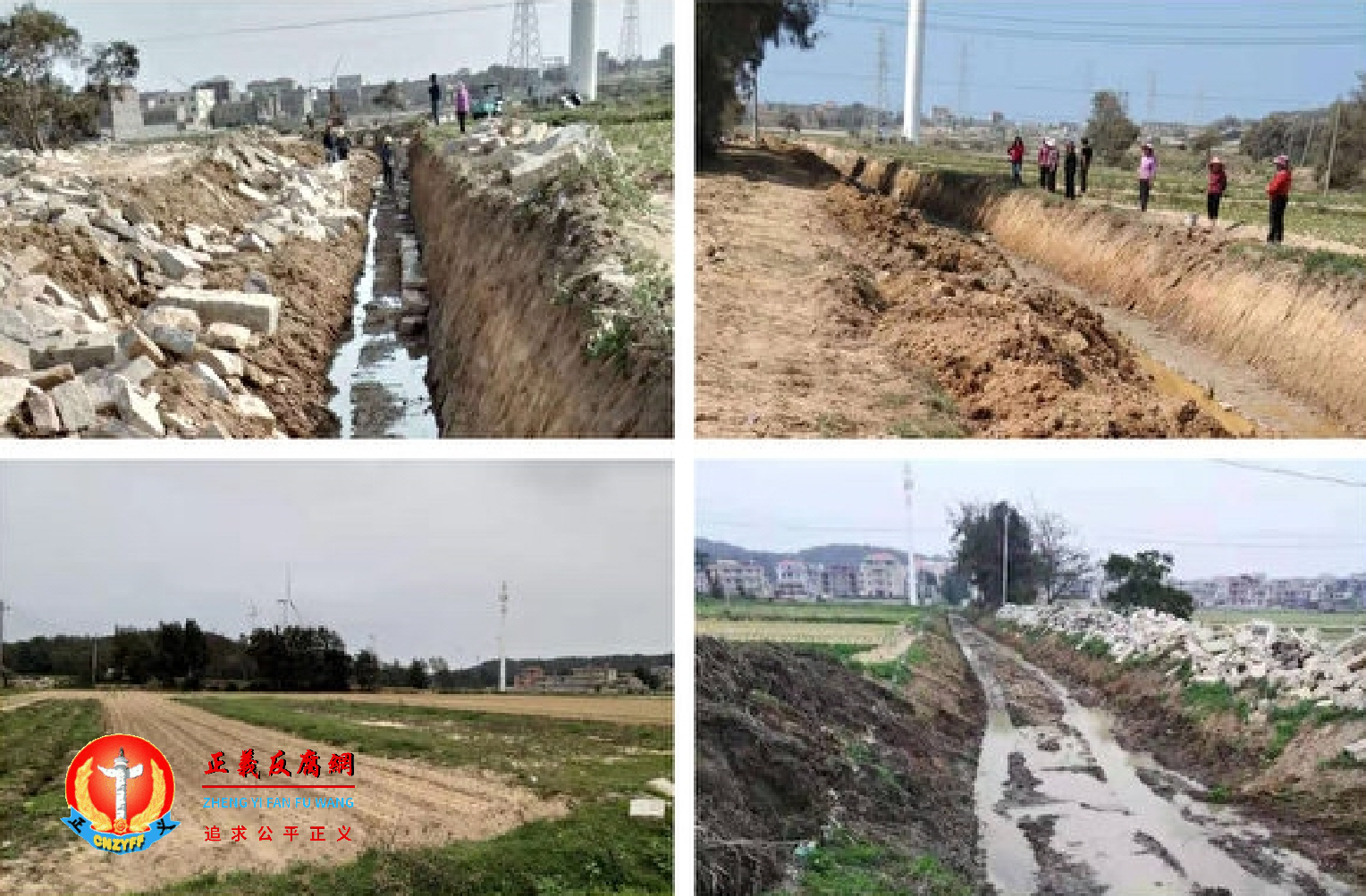 歧楼村土地弃荒近三分之一，当地政府强修高标准农田水渠。.png